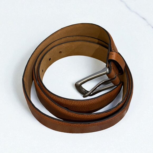 Men's Size 42 Genuine Leather Brown Belt - Picture 7 of 10